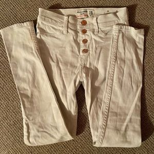 Abercrombie kids white jean leggings 9/10